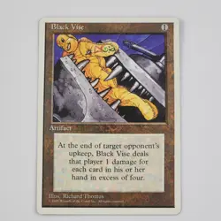 MTG Black Vise 4th Edition NM Artifact Uncommon Magic The Gathering Card Vintage - Image 1