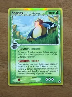 Snorlax Delta Species 10/101 EX Dragon Frontiers 2006 Pokemon Card Rare NM - Image 1