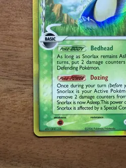 Snorlax Delta Species 10/101 EX Dragon Frontiers 2006 Pokemon Card Rare NM - Image 2