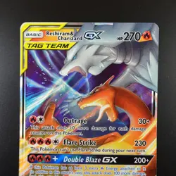 Reshiram & Charizard GX 20/214 Pokemon Unbroken Bonds Holo Full Art Card - Image 2