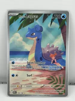 Misty's Lapras 194/182 Destined Rivals Illustration Rare Pokemon TCG Card M/NM - Image 2