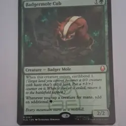 Magic: The Gathering Badgermole Cub TLA 0167 2025 Creature Green Regular - Image 1