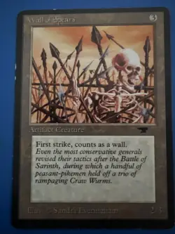 Vintage~MTG~Magic the Gathering💥Wall of Spears💥Antiquities~1994 - Image 1