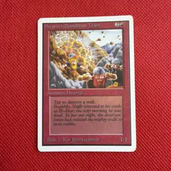MTG “Dwarven Demolition Team” Unlimited Ed. Reg Uncommon #143 LP/EX *Free Ship* - Image 1
