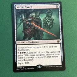 Wizards Vorpal Sword Forgotten Realms Rare Black Equipment Artifact 124 - Image 1