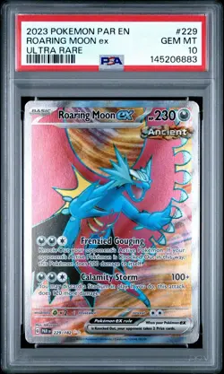 Pokemon TCG Roaring Moon ex Ultra Rare PSA 10 Gem Mint - Image 1
