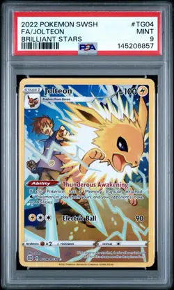 Pokemon TCG Brilliant Stars Jolteon TG04/TG30 PSA 9 MINT Trainer Gallery - Image 1