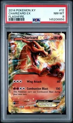 Pokemon TCG XY FlashFire Charizard EX 12 PSA 8 Near Mint-Mint - Image 1