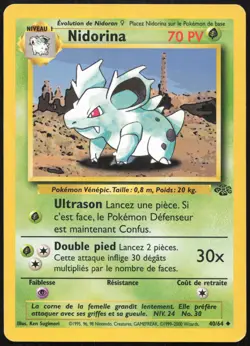 Carte Pokemon Nidorina 40/64 Jungle Francais - Image 1