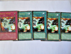 Yugioh! Destiny Board "Final" Complete Set Lon-088 to Lon-092 Damaged Creased!! - Image 1