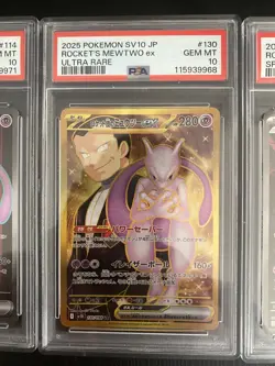 PSA 10 Pokemon Card Team Rocket's Mewtwo Set 114 130 125/098 Japanese - Image 3