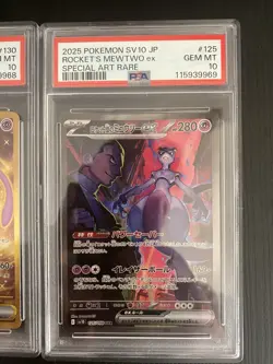 PSA 10 Pokemon Card Team Rocket's Mewtwo Set 114 130 125/098 Japanese - Image 4