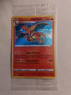 Special Delivery Charizard Pokemon Center Promo Card Sealed SWSH075 - Image 1