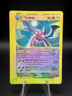 Crystal Crobat Reverse Holo - 147/144 - Skyridge - Pokemon Card - LP - Image 1