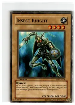 Yu-Gi-Oh! Insect Knight Common FET-EN004 Moderately Played 1st Edition - Image 1