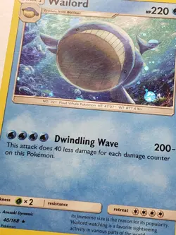 COSMOS HOLO Wailord 40/168 PL - EXCLUSIVE VARIANT Celestial Storm Pokemon Card - Image 2