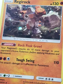 COSMOS HOLO Regirock 53/111 - SWIRL - EXCLUSIVE Crimson Invasion Pokemon Card - Image 3