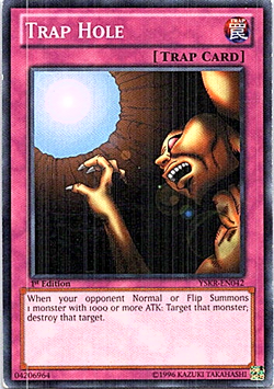 Trap Hole YSKR-EN042 Yu-Gi-Oh! Light Play 1st Edition - Image 1