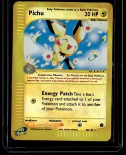 Pichu 058/165 Reverse Holo Expedition Pokemon Card WoTC E-Reader - Image 1