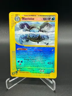 Blastoise Reverse Holo 37/165 Expedition Pokemon Card 2002 WoTC E-Reader - Image 1