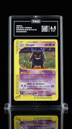 TAG 6.5 Gengar 13/164 Holo Expedition Base Set English Pokemon Card 2002 WoTC - Image 1