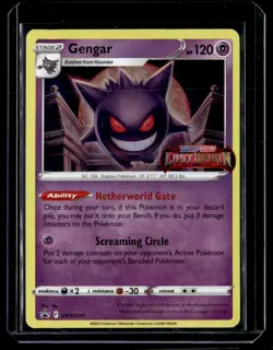 Gengar Prerelease Promo SWSH241 Lost Origin English Pokemon Card 2022 Stamp - Image 1