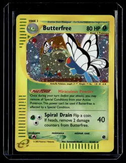 Butterfree 5/165 Holo Expedition Base Set Pokemon Card Vintage WoTC SWIRL - Image 1