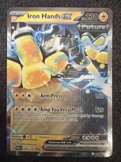 Iron Hands ex 070/182 Double Rare Holo Pokemon Card NM - Image 1