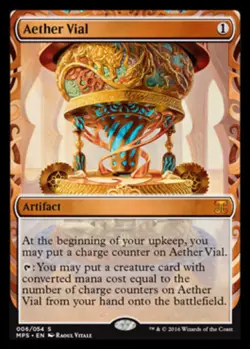 1x Aether Vial - Foil Light Play, English Kaladesh Masterpieces MTG Magic - Image 1