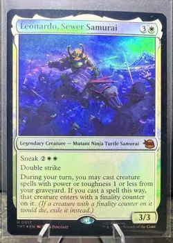 Leonardo, Sewer Samurai #17 M Foil Teenage Mutant Ninja Turtles - TMNT MTG Mint - Image 1