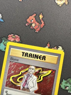 Blaine 17/132 LP/EX -Vintage Holo Rare Pokemon Card- Gym Challenge (8q) - Image 5