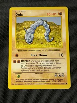 Onix 56/102 - Pokemon Base Set Shadowless - Image 1