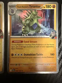 Pokemon Team Rocket’s Tyranitar, Zapdos, Articuno Cosmo Holo Promos Near Mint - Image 3