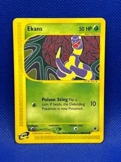 Pokemon TCG Ekans 108/165 Expedition Base Non Holo - Image 1