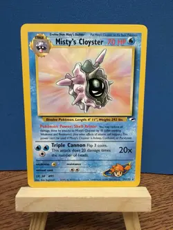 Pokemon TCG Misty’s Cloyster 29/132 Gym Heroes Unlimited Rare WOTC Vintage Card - Image 1
