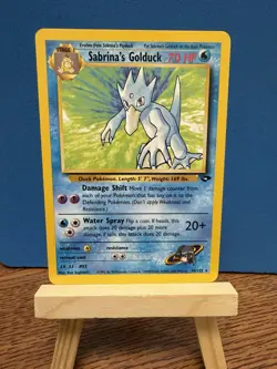 Pokemon TCG Sabrina’s Golduck 30/132 Gym Challenge Rare WOTC Vintage Card - Image 1