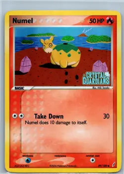 Numel 59/100 EX Crystal Guardians Reverse Holo Stamped Pokemon Card - Image 1