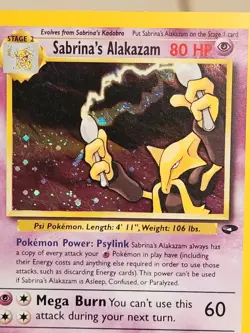 Sabrina's Alakazam 16/132 Gym Challenge Holo Rare Pokemon TCG - Image 5
