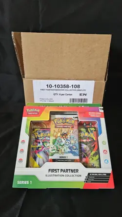 Pokemon TCG First Partner Illustration Series 1 CASE (6 BOXES) - Image 1