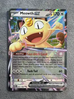 Pokemon TCG Meowth EX 62/88 Double Rare Perfect Order - Image 1