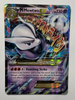 Pokemon M Mewtwo EX Full Art Ultra Rare Holo 63/162 Breakthrough 230 HP Mega - Image 1