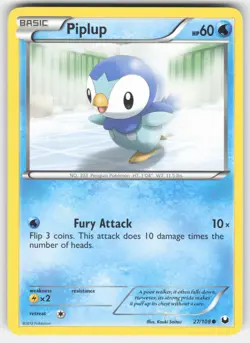 Piplup 27/108 Common Dark Explorers Pokemon NM - Image 1