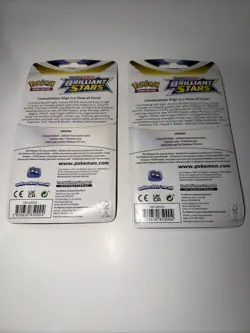 Brilliant Stars Eevee/Flapple Lot of 2 Single pack Checklane Blister Set Booster - Image 2