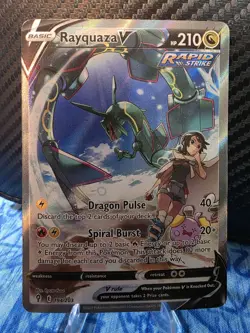 Pokemon Rayquaza V 194/203 SWSH07 Evolving Skies Ultra Rare Full Art Holo 210HP - Image 1