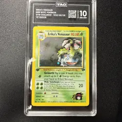 2000 Pokemon Gym Challenge 1st Edition Tag 10 Erika’s Venusaur - Image 1