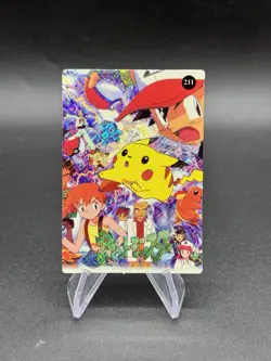 Pikachu Mew Holo Pokemon Vintage Pocket Monsters Vending Prism Sticker 211 - Image 1