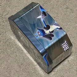 2009 Pokemon TCG Diamond & Pearl LUCARIO Collectors Tin - EMPTY / USED - Image 3