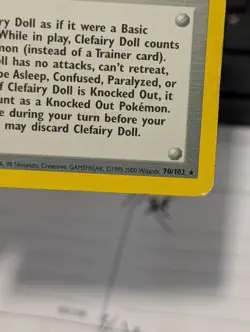 Clefairy Doll Rare Normal Base Set 070/102 MP Pokemon TCG - Image 2