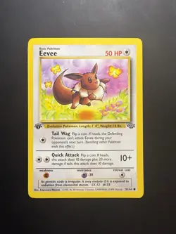 [NM+] 1999 Pokemon Jungle Eevee 1st Edition #51/64 Common - Image 1