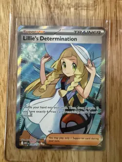 Lillie's Determination 169/132 Me01: Mega Evolution Holo Pokemon TCG SIR - Image 1